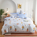 Modern Nordic Leaf Print Bedding Set Bed Linen Single Double Queen King Quilt Covers Bedclothes Duvet Cover Set with Pillowcase