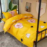 Cotton Aloe Four-Piece Three-Piece Student Bed Bedding Sheet Quilt Cover Pillowcase Plus Size Plus Size Single Bed Double Bed