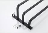 Towel Hanger Wall Mounted 50 CM Towel Rack Bathroom Save Space Aluminum Towel Multilayer Bar Rail Matte Matte Black Towel Holder