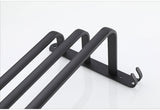 Towel Hanger Wall Mounted 50 CM Towel Rack Bathroom Save Space Aluminum Towel Multilayer Bar Rail Matte Matte Black Towel Holder